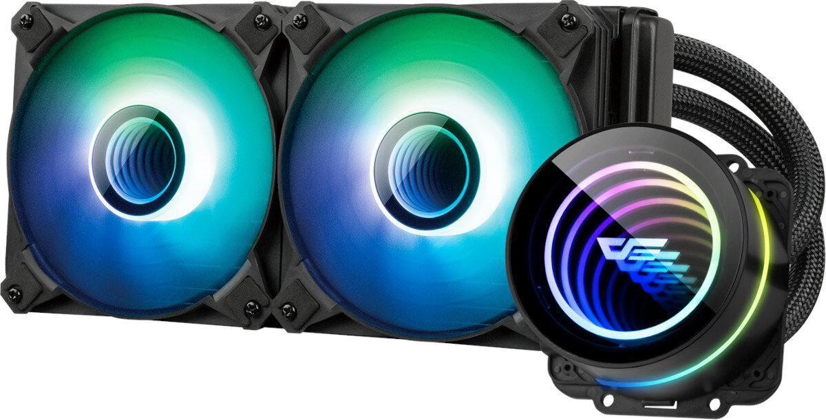 Chłodzenie wodne DARKFLASH Twister DX-240 V2.6 ARGB trwałość wytrzymałość podświetlenie diody ARGB