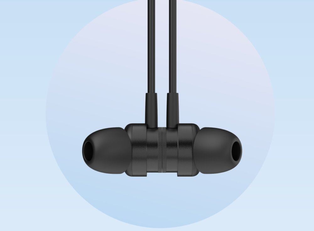 Słuchawki dokanałowe MANTA MNH01 Czarny design komfort lekkość dźwięk jakość wrażenia słuchowe ergonomia lekkość sport aktywność podróże czas pracy działanie akumulator