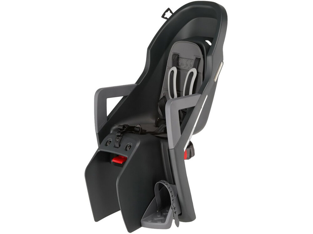 Fotelik rowerowy KROSS Guppy RS Szary miękka poduszka obejmuje całe oparcie i siedzisko można ściągnąć i wyp