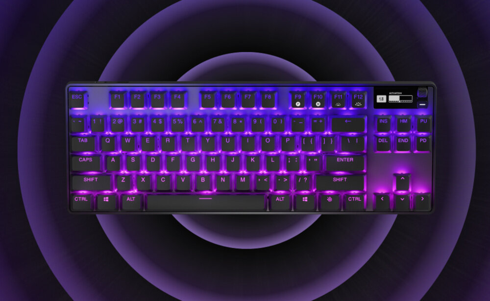 Klawiatura STEELSERIES Apex Pro TKL Wireless Wired szybkość zastosowanie technologia wygoda nacisk siła gra kontrola wyświetlacz  OLEDD projekt 