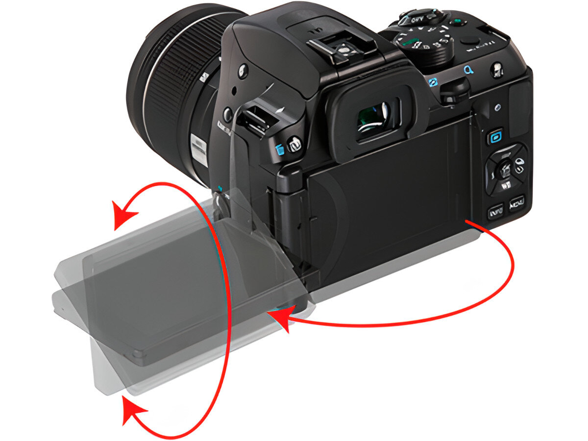 Aparat PENTAX KF Body Czarny wyświetlacz LCD podgląd odchylanie