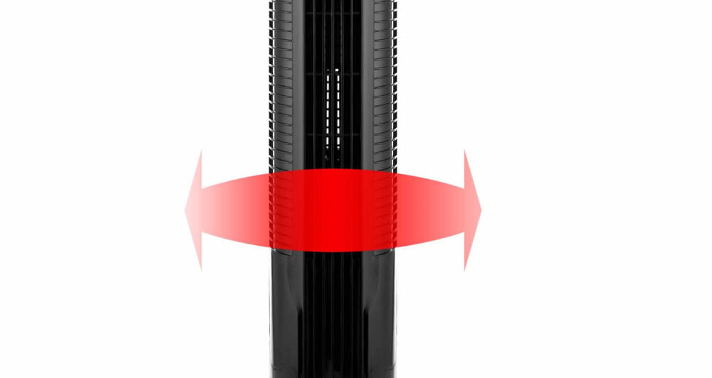 Wentylator kolumnowy SENCOR SFT 3113BK maksymalny przepływ powietrza 7,38 m3/min prędkość przepływu 0,68 m/min szybkie efektywne rozpraszanie ciepła wysoka efektywność cicha praca maksymalny poziom hałasu 56,1 dB niska emisja dźwięku 