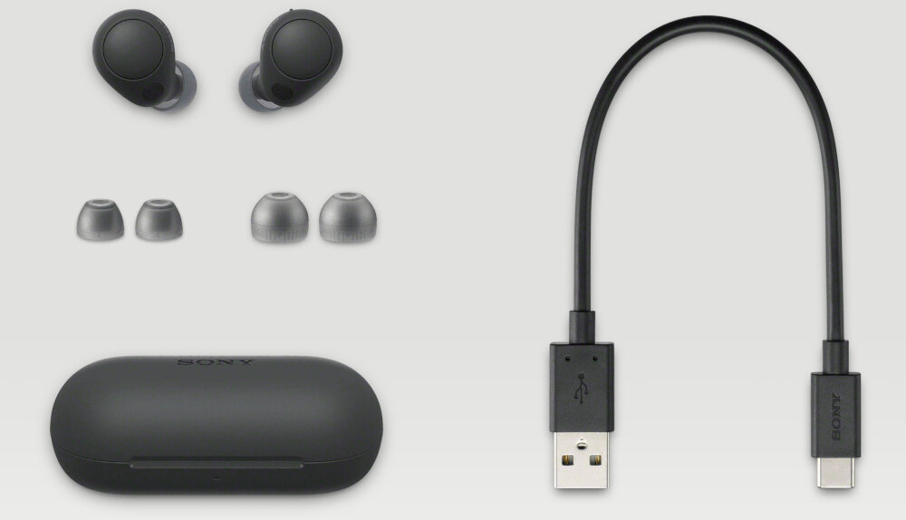 Słuchawki dokanałowe SONY WF-C700N dźwięk dopasowanie wygoda uniwersalność redukcja hałas digital sound personalizacja użytek obsługa połączenie