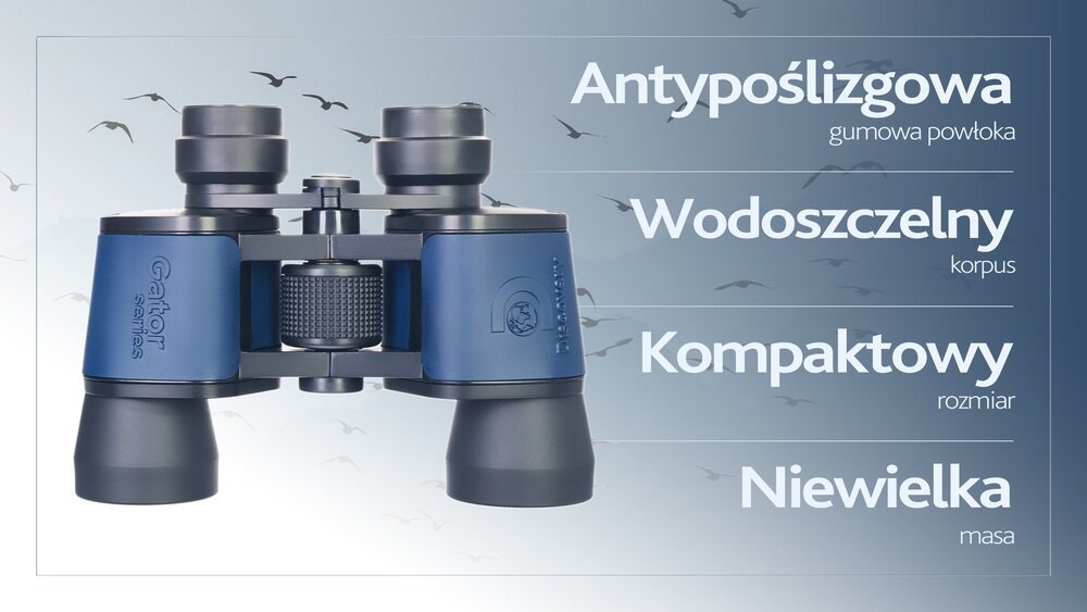 Lornetka LEVENHUK Discovery Gator 8x40 i główne zalety Wodoodporny korpus i gumowana powłoka antypoślizgowa  