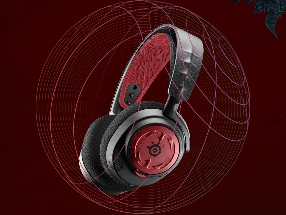 Słuchawki STEELSERIES Arctis Nova 7 Diablo IV design komfort lekkość dźwięk jakość wrażenia słuchowe ergonomia lekkość sport aktywność podróże czas pracy działanie akumulator 
