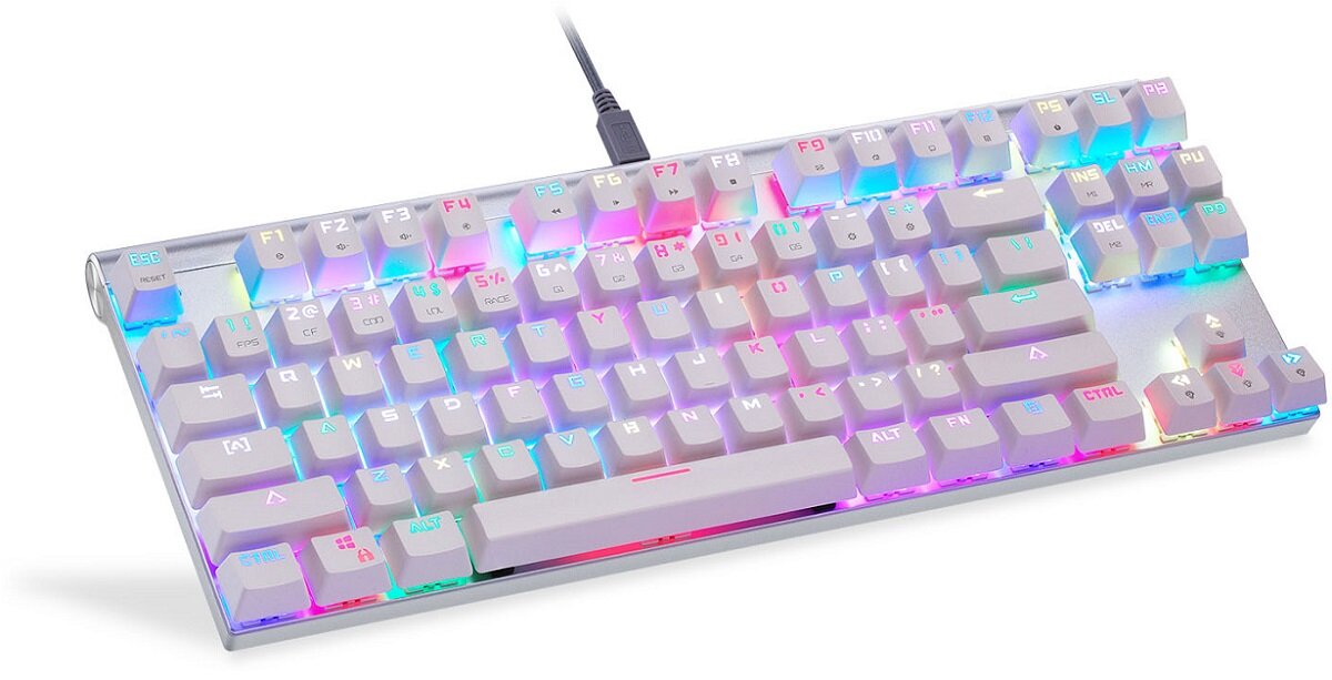 Klawiatura MOTOSPEED Dla graczy Anti-ghosting Podświetlenie RGB tryby podświetlenia Mechaniczna wytrzymała