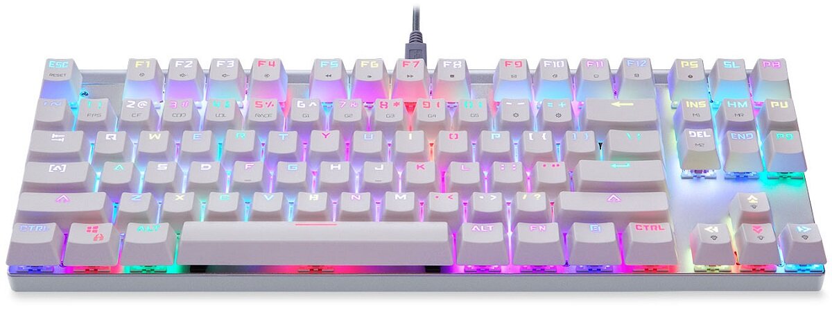 Klawiatura MOTOSPEED Dla graczy Anti-ghosting Podświetlenie RGB tryby podświetlenia Mechaniczna wytrzymała