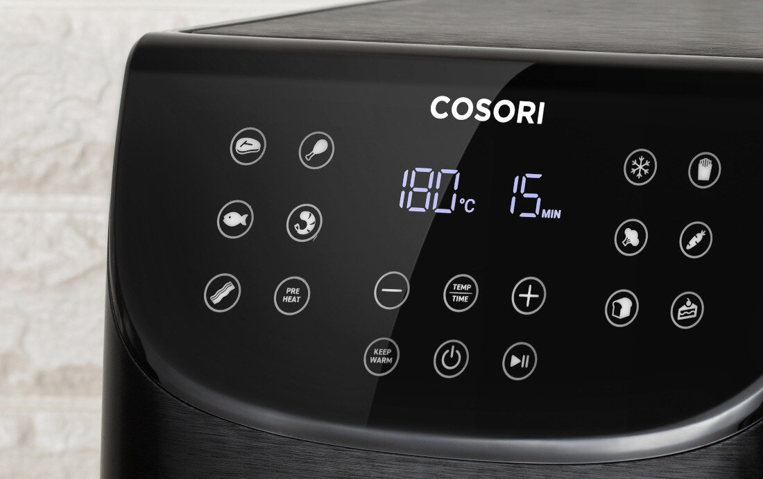 Frytkownica beztluszczowa COSORI CP158-AF-RXB Czarny Air Fryer Dotykowy panel sterowania wyswietlacz LED