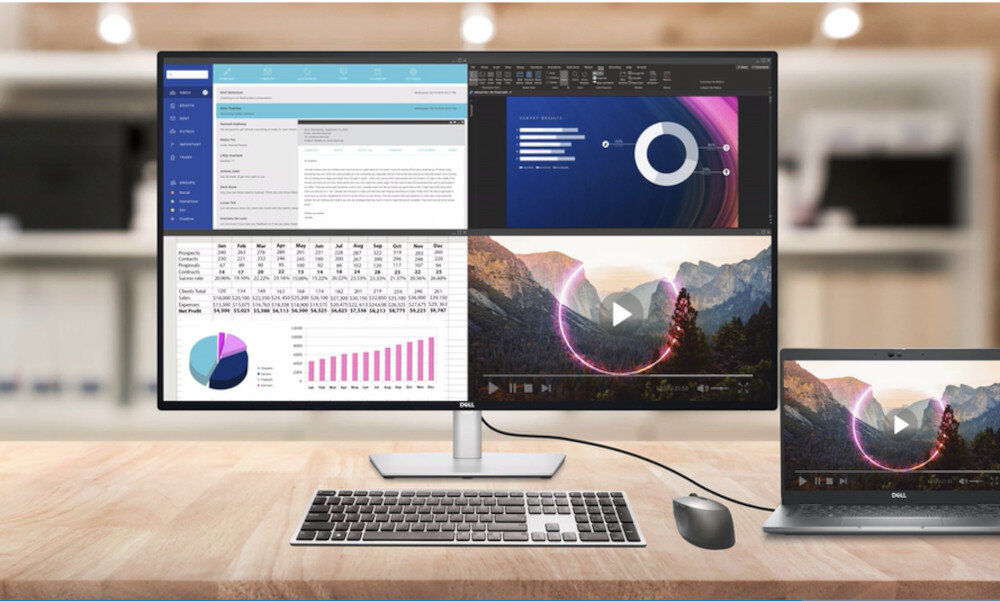 Monitor DELL UltraSharp U4323QE 42.5 3840x2160px IPS podział zarządzanie