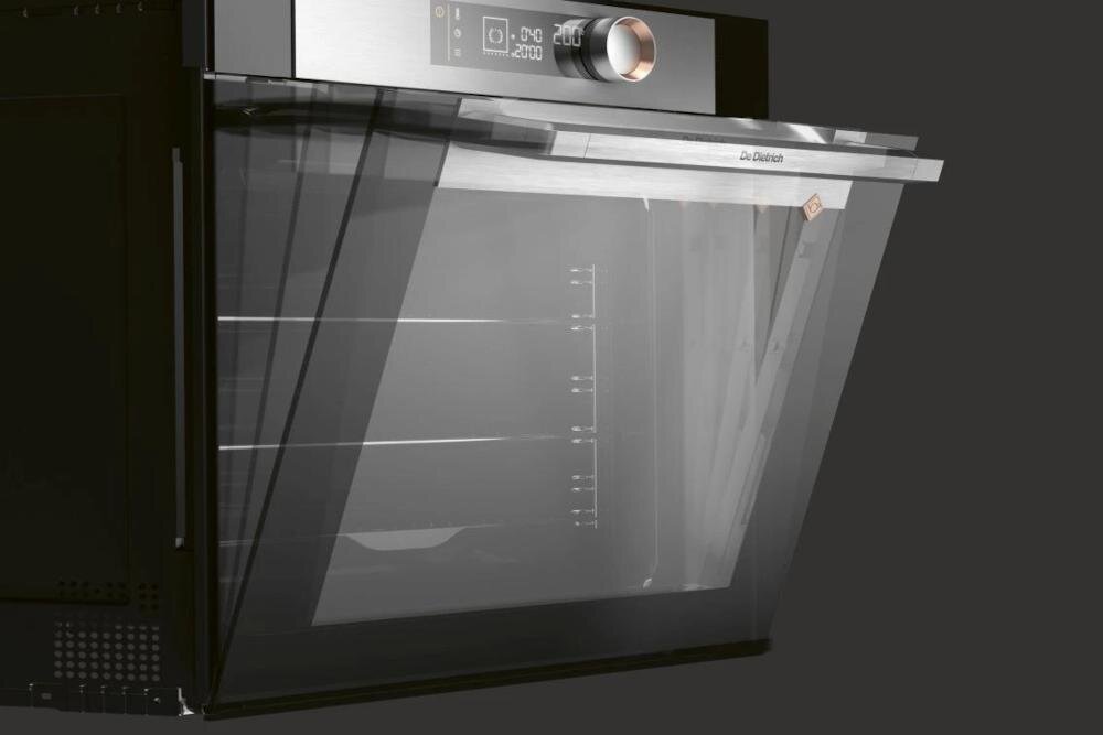 BRANDT BOP2438B piekarnik urządzenie drzwi szklane panel wentylacja konstrukcja chłodna bezpieczne łatwe czyszczenie