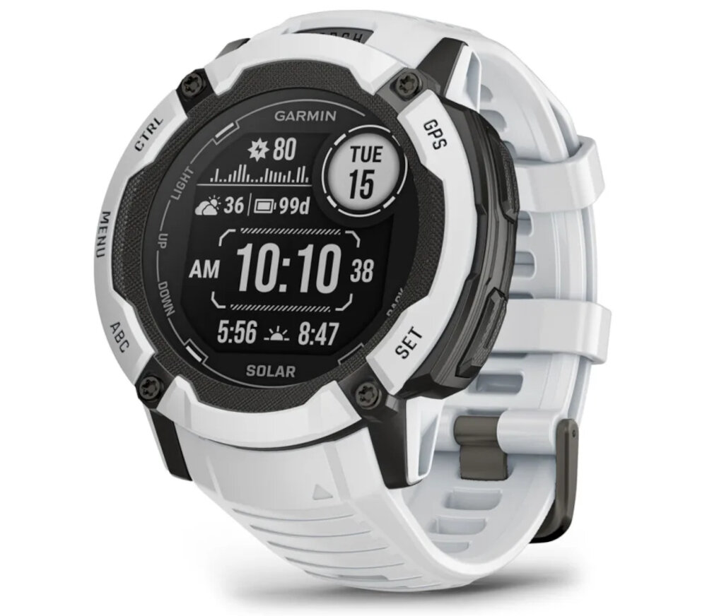 Zegarek sportowy GARMIN <span>Instinct 2X Solar</span> ekran bateria czujniki zdrowie sport pasek ładowanie pojemność rozdzielczość łączność sterowanie krew puls rozmowy smartfon aplikacja 