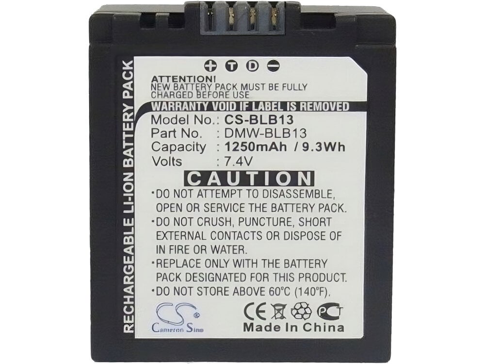 Akumulator CAMERON SINO do Panasonic DMW-BLB13 certyfikat zamiennik kompatybilność pojemność jakość