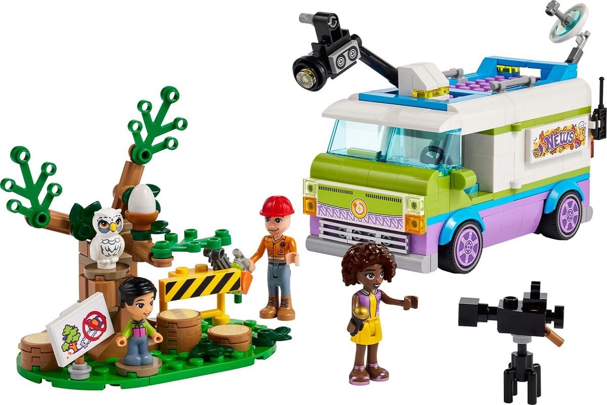 LEGO Friends Reporterska furgonetka 41749 dziecko kreatywność zabawa nauka rozwój klocki figurki minifigurki jakość tradycja konstrukcja nauka wyobraźnia role jakość bezpieczeństwo wyobraźnia budowanie pasja hobby funkcje instrukcja aplikacja LEGO Builder