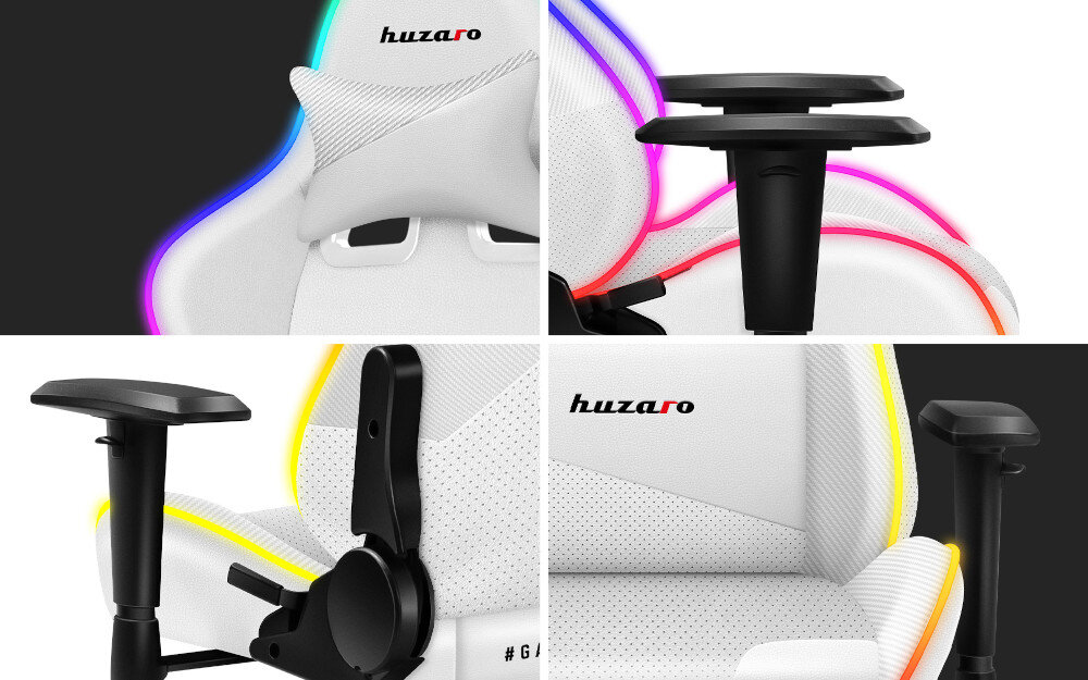 Fotel HUZARO Force 6.2 RGB Biały cechy zalety przeznaczenie opis