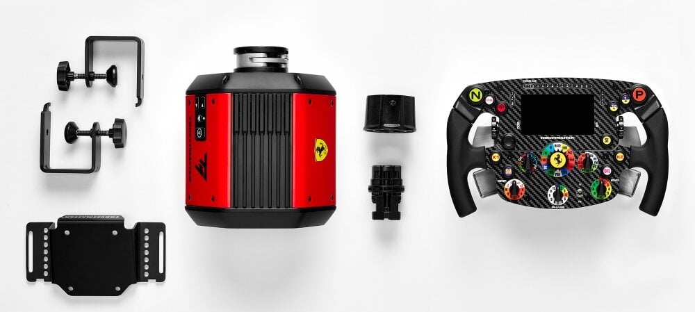 Kierownica THRUSTMASTER T818 + Ferrari SF1000 Simulator marzenia gracz wyświetlacz podstawa przyciski moment obrotowy układ mocowania