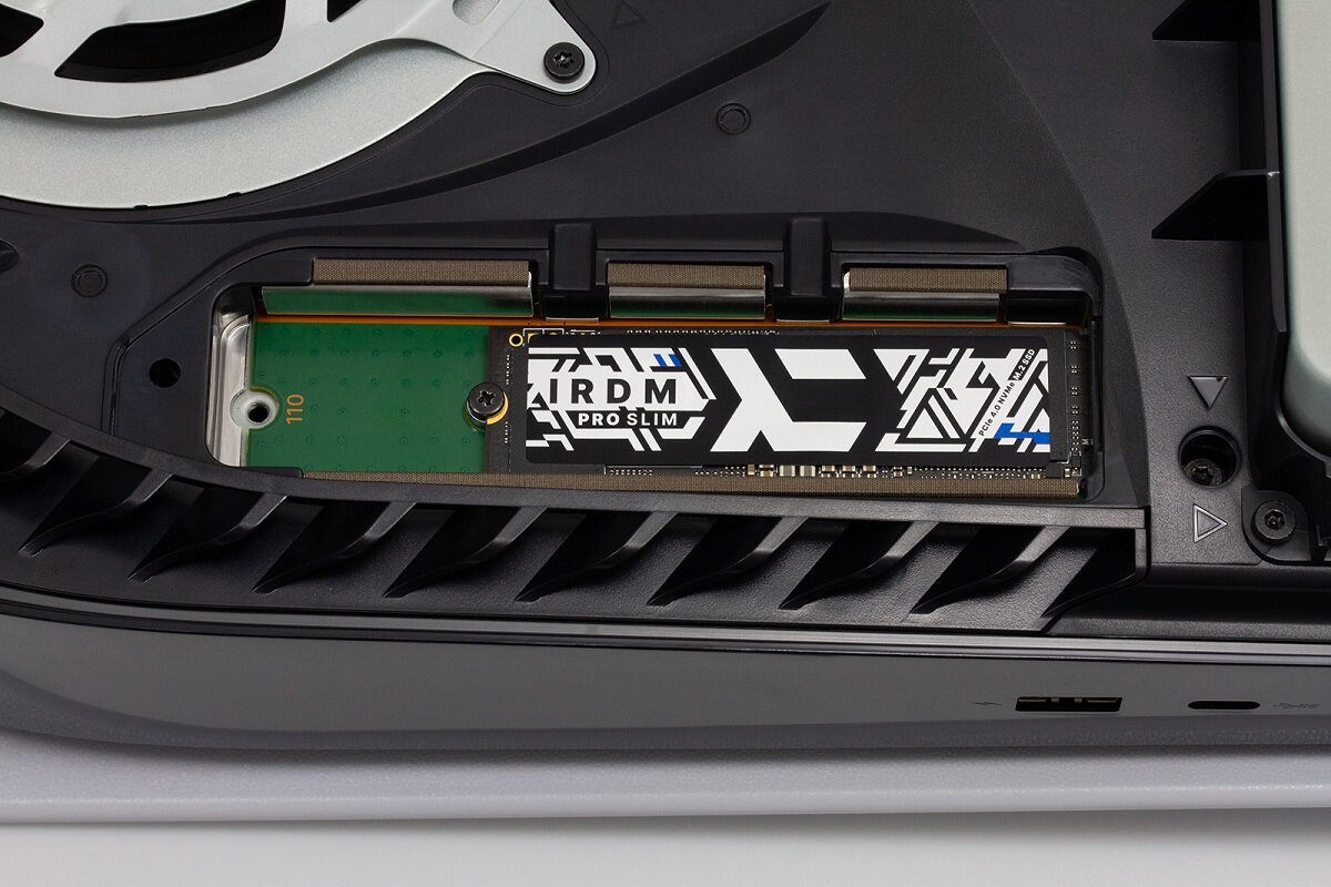 Dysk PS5 GOODRAM IRDM Pro Slim Łatwa instalacja interfejs jakim jest PCIe 4 x4 Bezpieczeństwo danych Płynna rozrywka