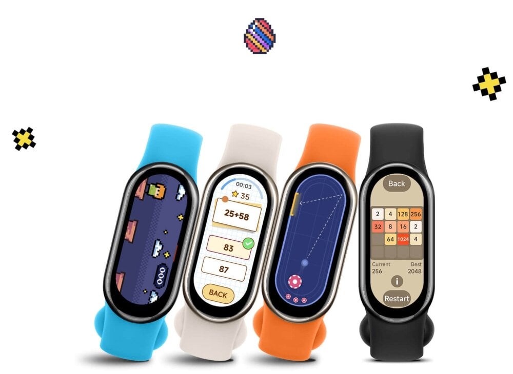 Smartband XIAOMI Mi Band 8   ekran bateria czujniki zdrowie sport pasek ładowanie pojemność rozdzielczość łączność sterowanie krew puls rozmowy smartfon aplikacja 