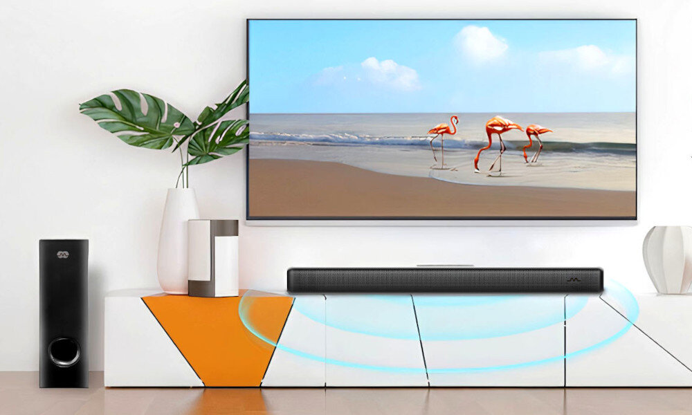 Soundbar MOZOS Theater 2.1 moc parametry jakość dźwięk