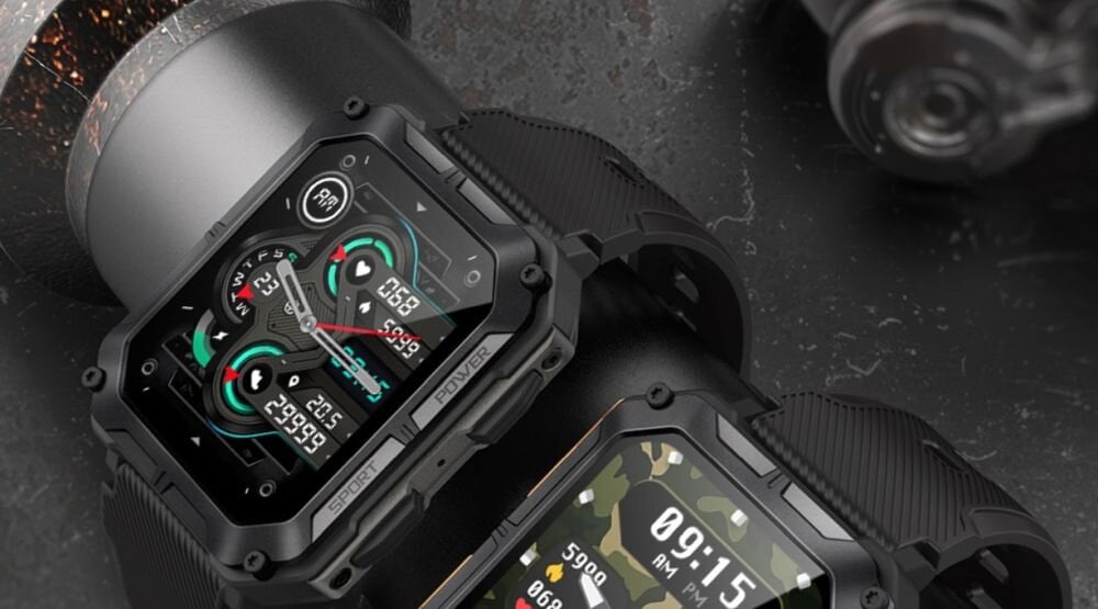 Smartwatch CUBOT C20 Pro   ekran bateria czujniki zdrowie sport pasek ładowanie pojemność rozdzielczość łączność sterowanie krew puls rozmowy smartfon aplikacja 