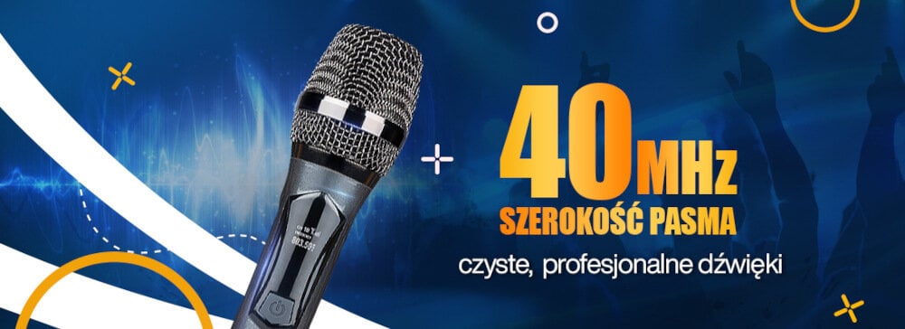 Mikrofon MUSICMATE S-105  - pasmo dźwięk detale karaoke przejrzystość