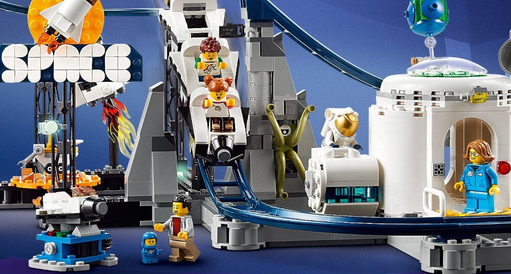 KLOCKI LEGO CREATOR KOSMICZNA KOLEJKA GÓRSKA 31142 figurki naukowiec astronauta