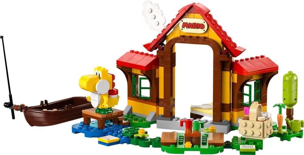 LEGO Super Mario Piknik w domu Mario — zestaw rozszerzający 71422   klocki elementy zabawa łączenie figurki akcesoria figurka zestaw 