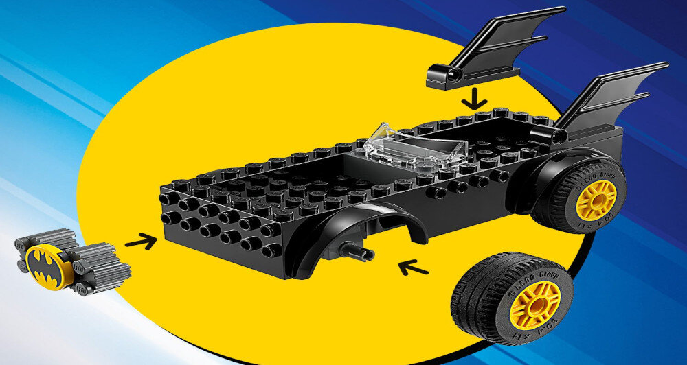 KLOCKI LEGO DC BATMAN BATMOBIL POGOŃ: BATMAN KONTRA JOKER 76264