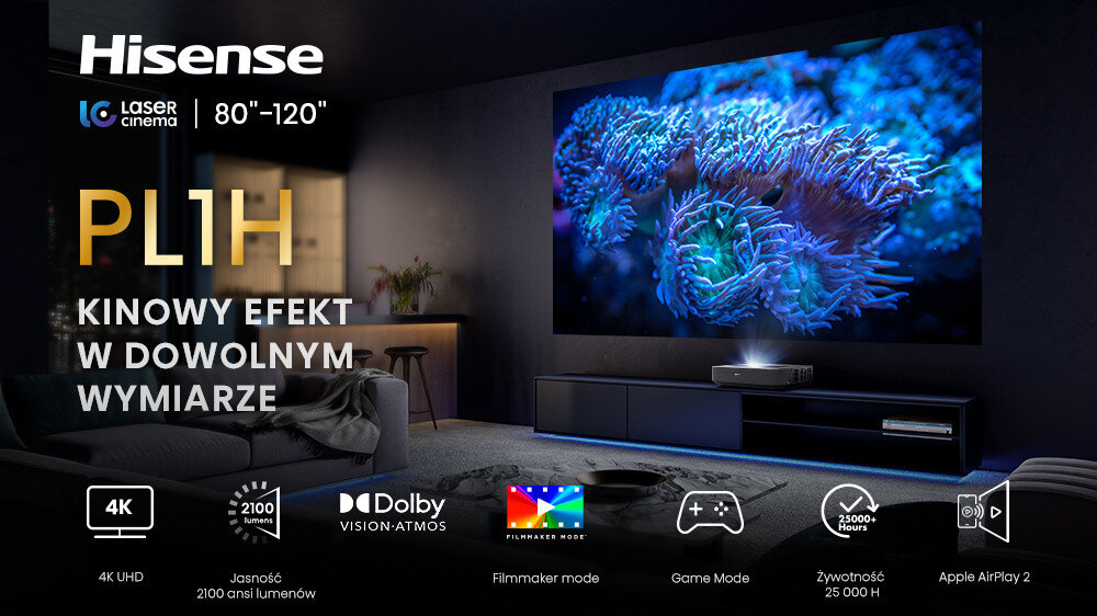 Laser TV HISENSE PL1H  - banner