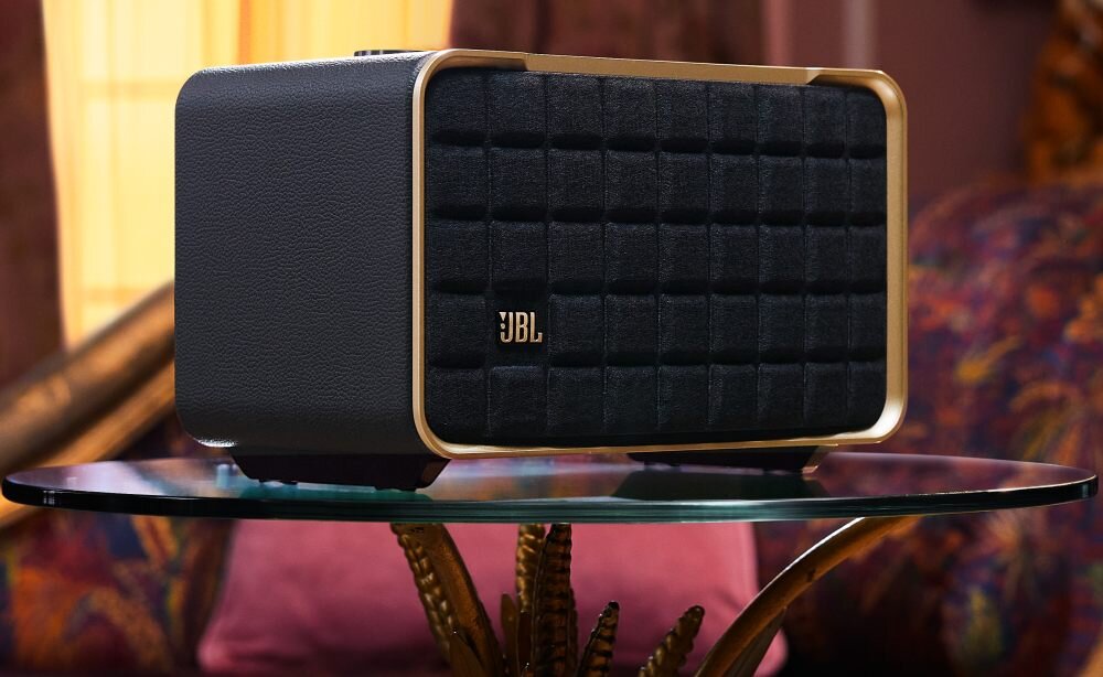 Głośnik mobilny JBL Authentics 200 Czarny dźwięk wysoka jakość brzmienie łączność połączenie ładowanie wizualne aplikacja 