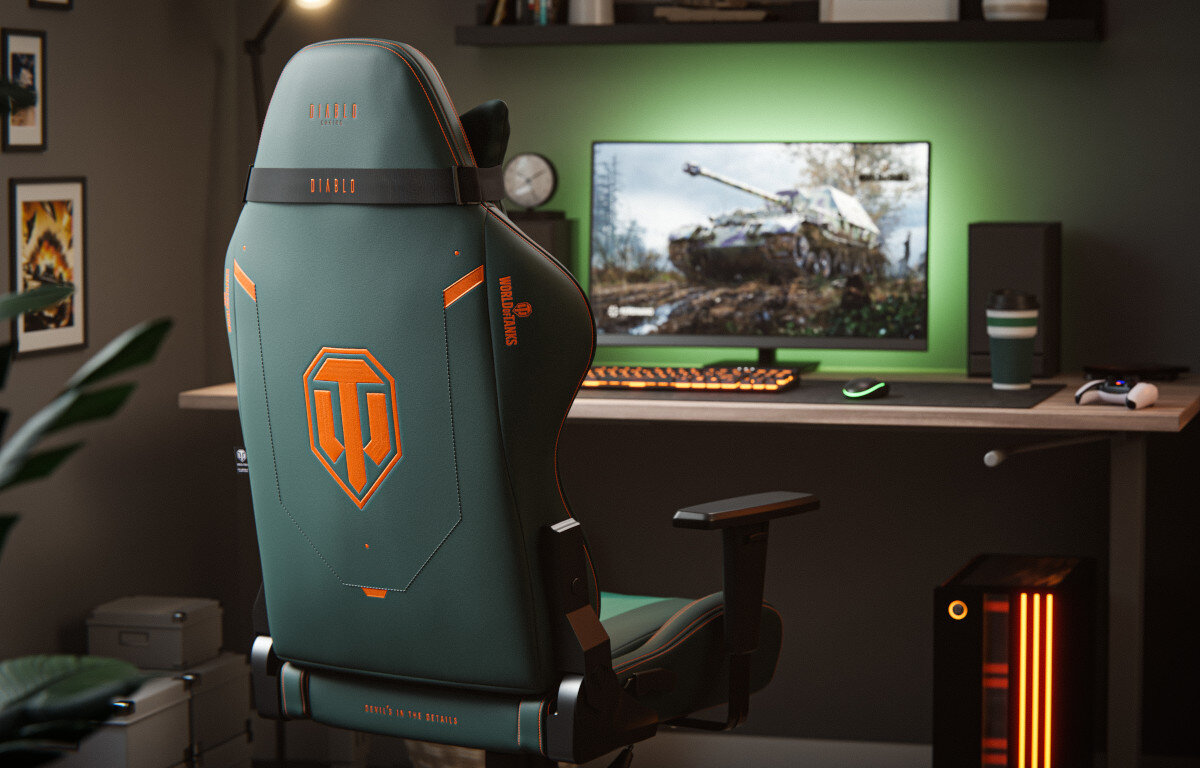 Fotel DIABLO CHAIRS X-One 2.0 (L) World of Tanks cechy zalety opis współpraca przeznaczenie