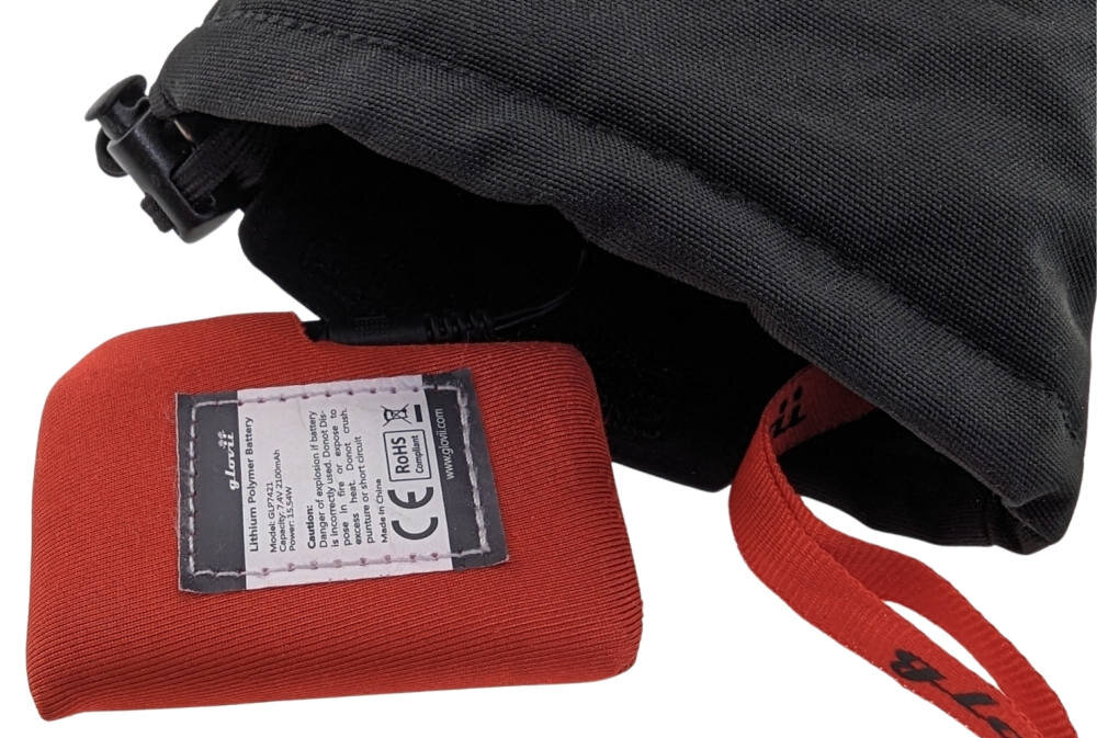 Podgrzewane rękawiczki GLOVII GS21 GS21 (rozmiar L) Czarny  Czas pracy poziomy Wydajna bateria Li-Poly baterie pojemnosc 2100mAh