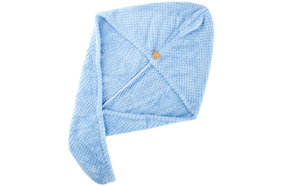 Ręcznik do włosów BEAUTIFLY Turban Niebieski skuteczny mały lekki na basen solariun siłownie użytkowanie korzystanie wygodny praktyczny