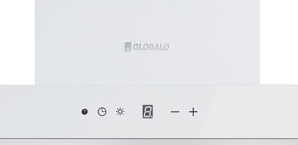 OKAP GLOBALO Lonatio 90.1 biały regulacja moc 4 stopnie prędkość boost poziom pracy soft-touch