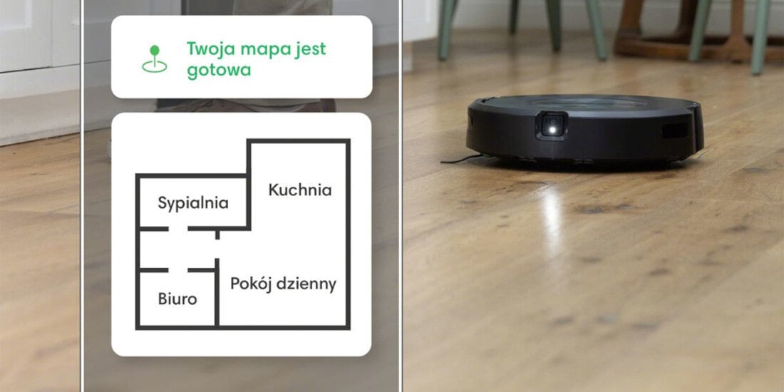 Robot sprzątający IROBOT Roomba Combo J5 do 10 inteligentnych map aplikacja asystent glosowy