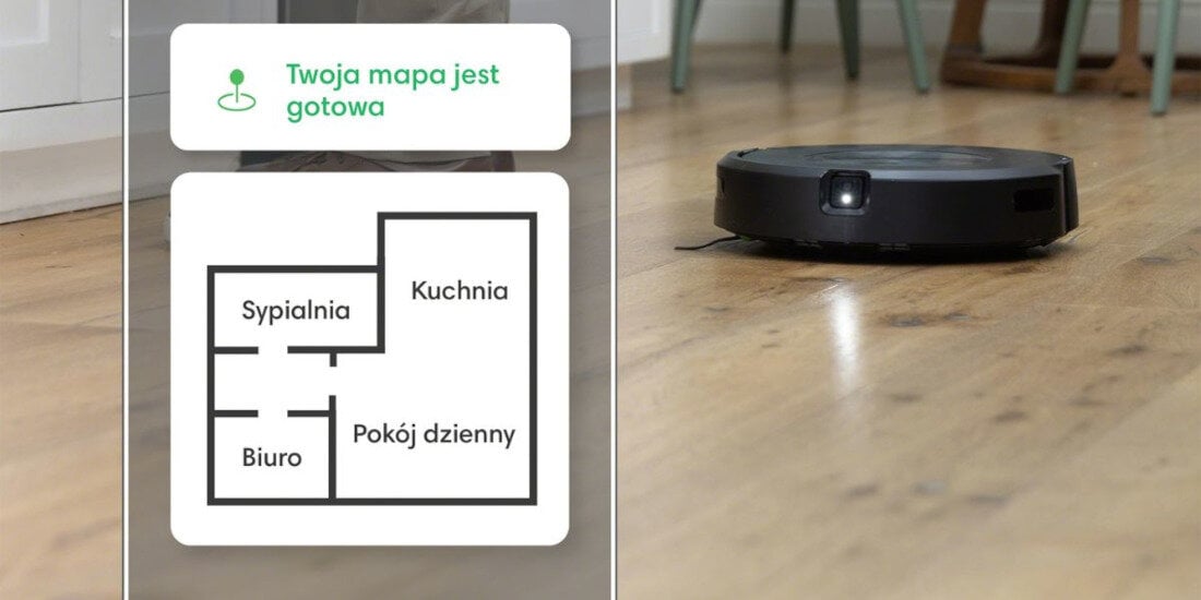 Robot sprzątający IROBOT Roomba Combo J5+ do 10 inteligentnych map aplikacja asystent glosowy