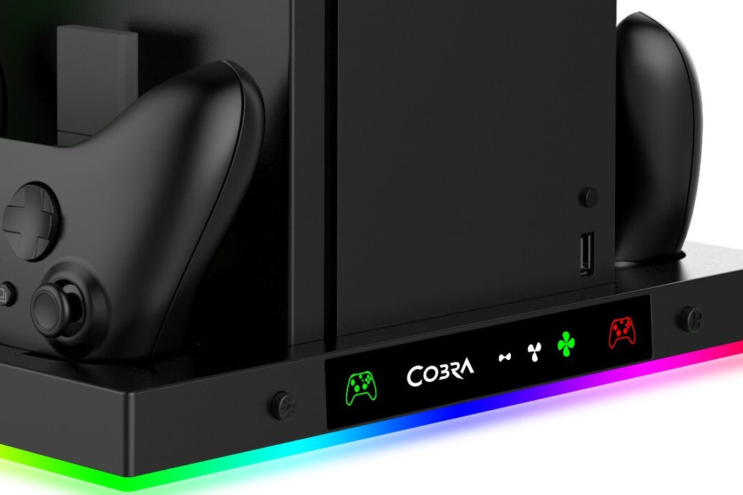 Podstawka chłodząca COBRA CR2XBXBK Czarny zabawa gaming konsola ładowanie chłodzenie prędkość