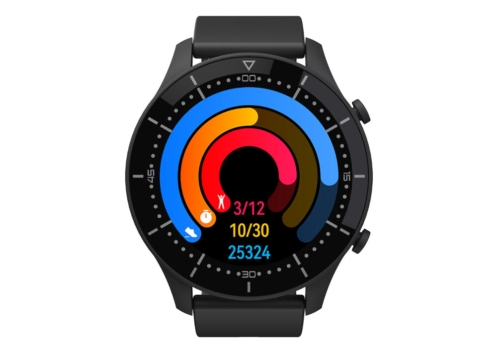 Smartwatch MEDIA-TECH Activeband Genua Czarny ekran bateria czujniki zdrowie sport pasek ładowanie pojemność rozdzielczość łączność sterowanie krew puls rozmowy smartfon aplikacja