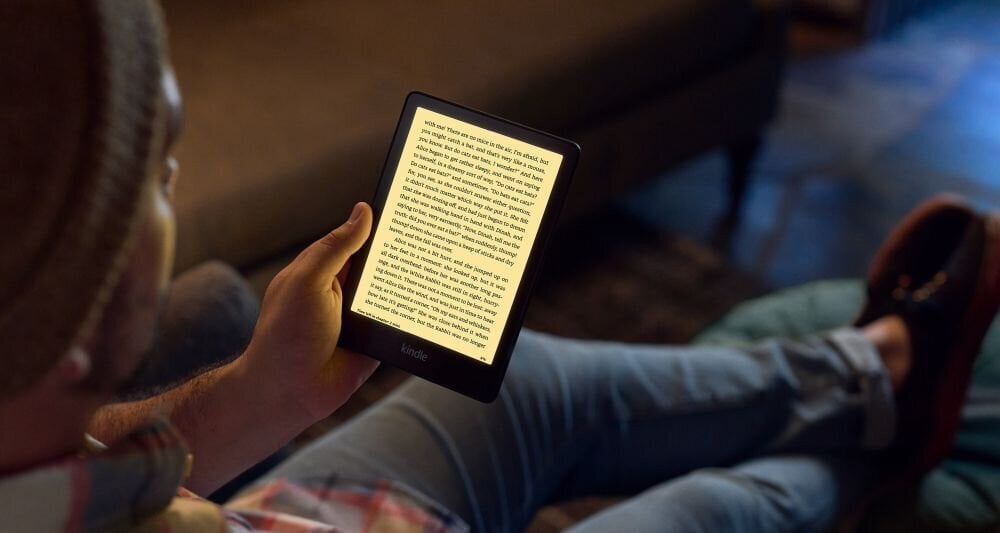Czytnik E-Bookow AMAZON Kindle Paperwhite 5 Czarny (bez reklam) regulacja jasnosci ekranu