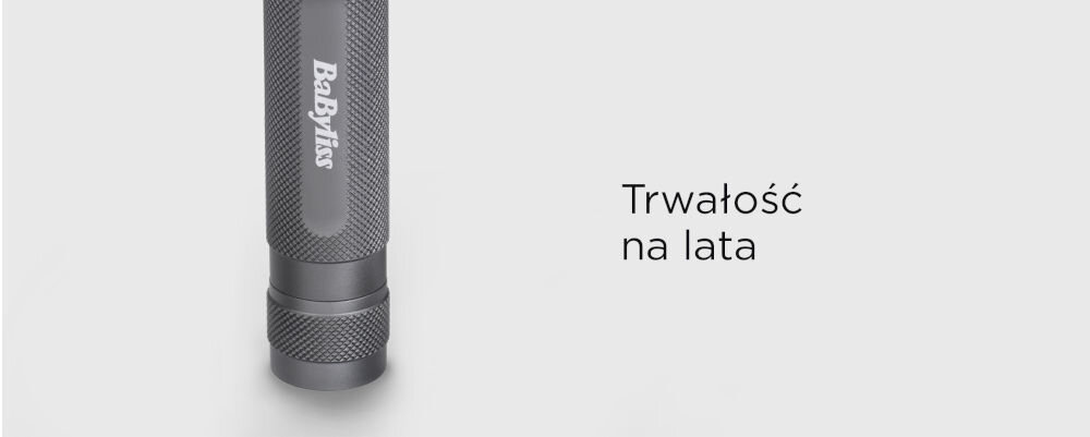 Trymer BABYLISS X-Metal E111E solidny metalowy uchwyt większa wygoda wyjatkowa trwałość wytrzymała konstrukcja bardziej opdorny na uszkodzenia łuższa żywotnosć niezawodne działanie sprostanie oczekiwaniom 