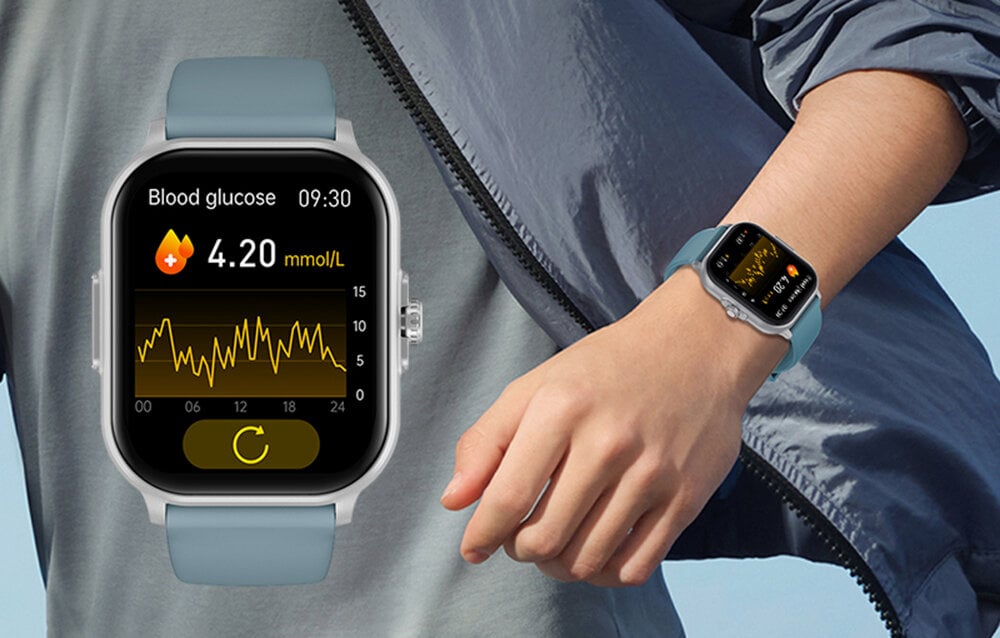 SMARTWATCH COLMI C63 ekran bateria czujniki zdrowie sport pasek ładowanie pojemność rozdzielczość łączność sterowanie krew puls rozmowy smartfon aplikacja