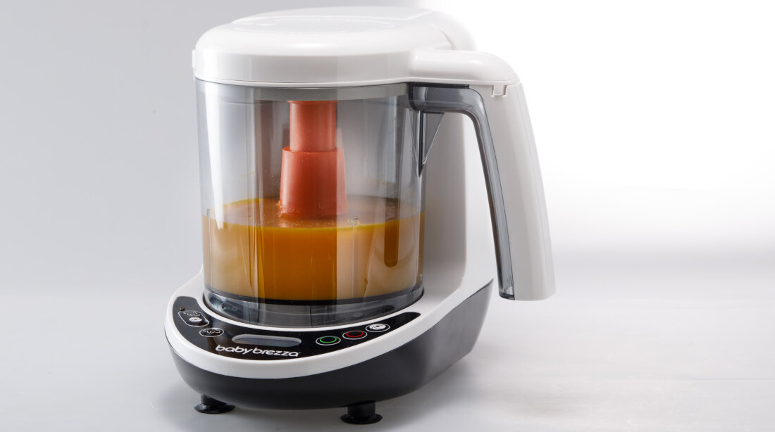 Blender BABY BREZZA Food Maker Deluxe kompaktowe wymiary saszetki lejki napełnianie