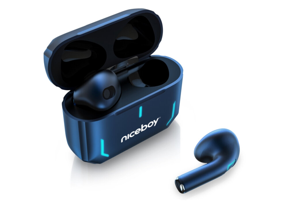 Słuchawki douszne NICEBOY Hive SpacePods design komfort lekkość dźwięk jakość wrażenia słuchowe ergonomia lekkość sport aktywność podróże czas pracy działanie akumulator