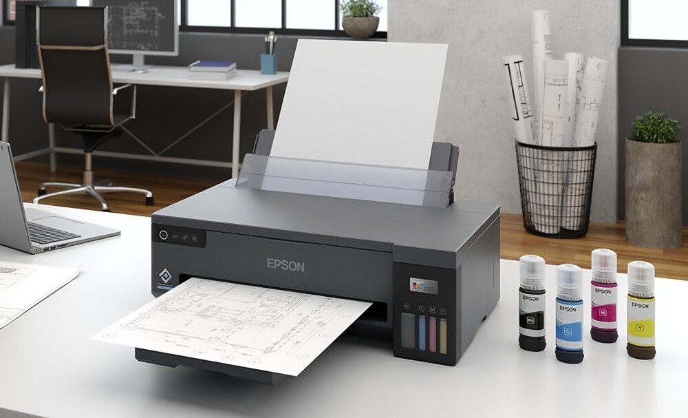 Принтер EPSON EcoTank L11050 з кольоровим друком та описом Wi-Fi