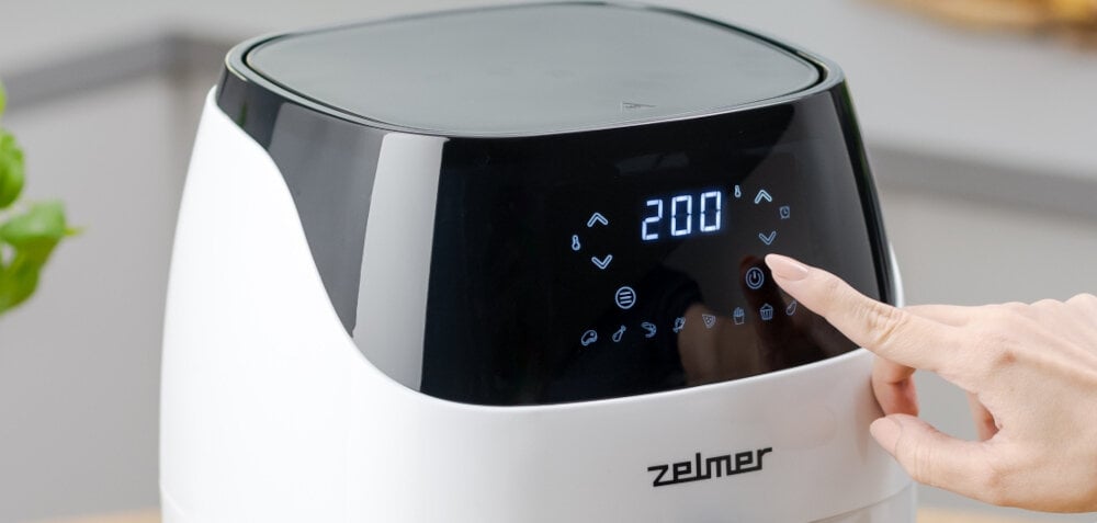 Frytkownica beztłuszczowa ZELMER ZAF5501W Air Fryer ekran dotykowy panel 
