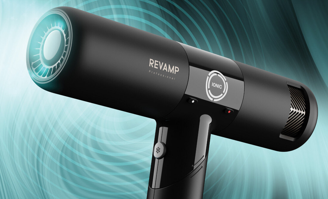Suszarka REVAMP Enigma Professional DR-7000 Potężny przepływ powietrza wydajny i trwały silnik BLDC do 110 000 obrotów na minutę