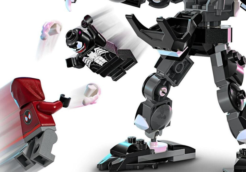 LEGO 76276 Marvel Mechaniczna zbroja Venoma vs. Miles Morales zabawa edukacja rozwój wyposażenie kreatywność