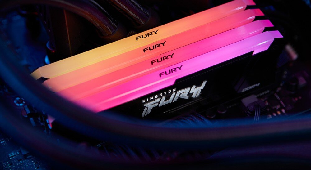 Pamięć RAM KINGSTON Fury Beast RGB 64GB 3600MHz synchronizacja efekty