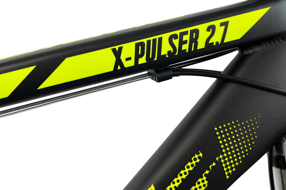 Rower górski MTB INDIANA X-Pulser 2.7 M19 27.5 cala męski Czarno-żółty rama odpowiednio dobrany rozmiar 19-calowa aluminiowa odporna na korozje rower bardzo zwinny lekki latwo go podniesc wybor rozmiaru ramy Twoj wzrost mierzony w zrelaksowanej pozycji typ roweru dla osob o wzroscie od 174 do 180 cm