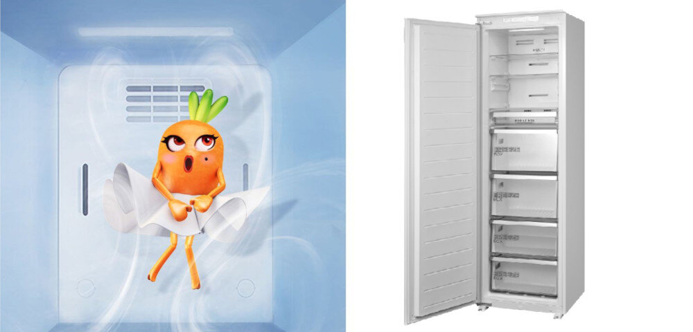 ZAMRAŻARKA MIDEA MDRE306FGE01 System Multi-Air Flow trójwymiarowy obieg równomierne rozprowadzanie powietrza 