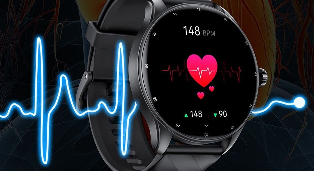 Smartwatch KUMI GW5 Pro   ekran bateria czujniki zdrowie sport pasek ładowanie pojemność rozdzielczość łączność sterowanie krew puls rozmowy smartfon aplikacja 